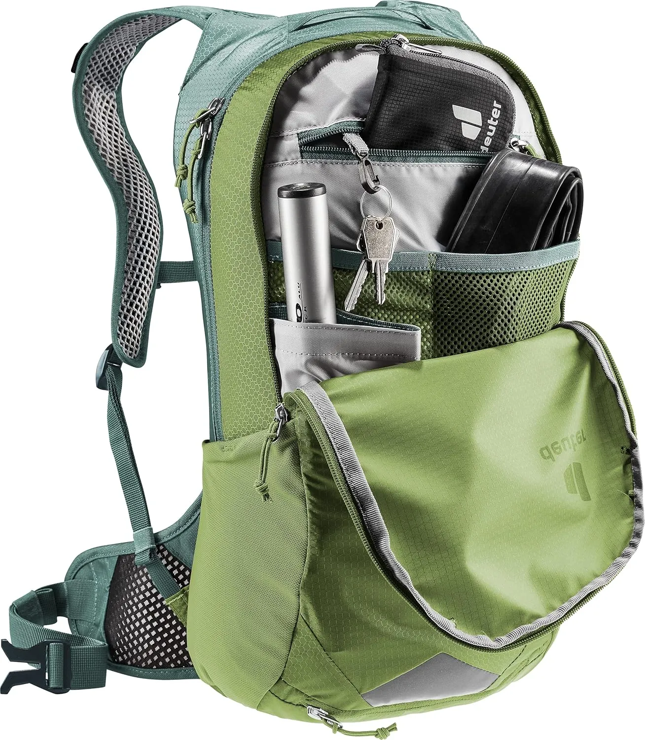 Deuter Race Air 10L Mountain Biking, Gravel Biking Touring Daily Commuting Backpack, Meadow-ivy, 10 L