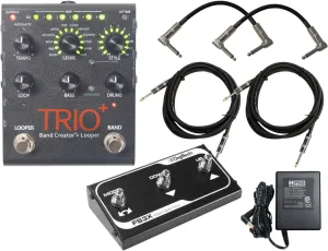 DigiTech Trio  Band Creator   Looper w/ FS3X Footswitch, 4 Cables, and Power Supply