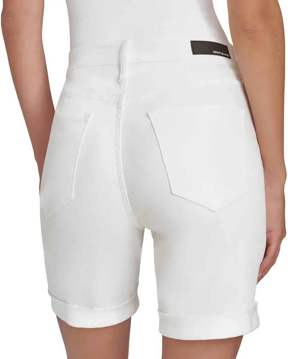 DKNY Jeans Womens Lightweight Denim Bermuda Short