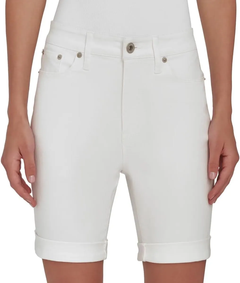 DKNY Jeans Womens Lightweight Denim Bermuda Short