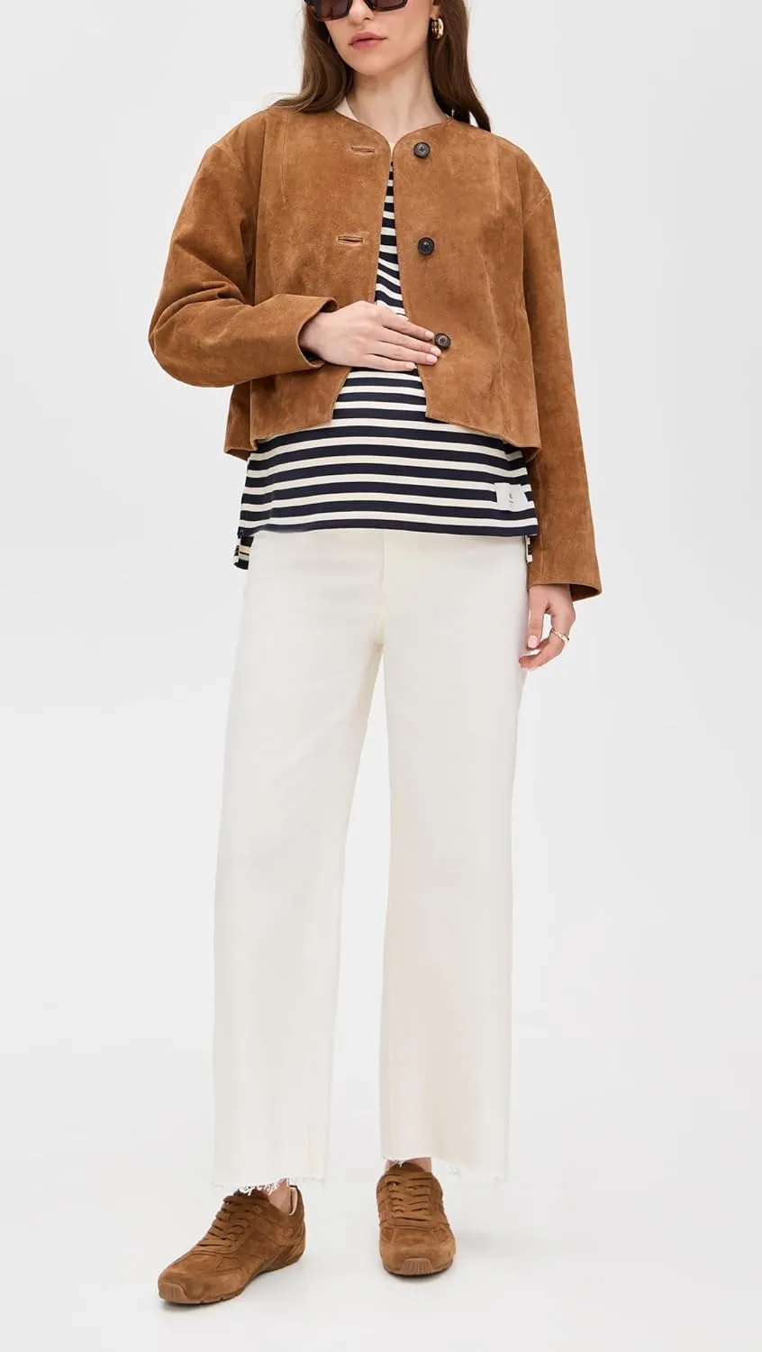 DL1961 Women's Hepburn Maternity High Rise Wide Leg Jeans
