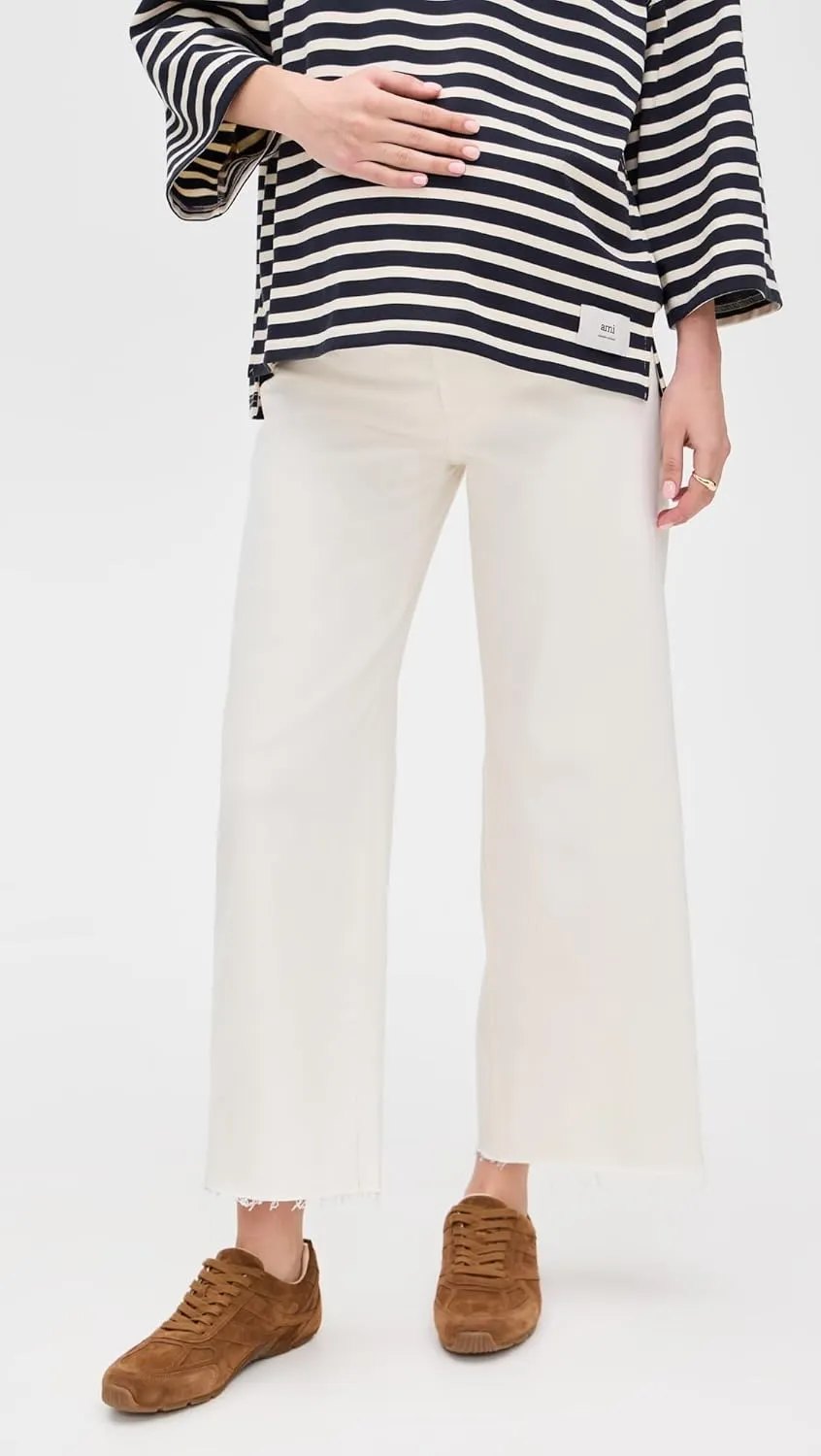 DL1961 Women's Hepburn Maternity High Rise Wide Leg Jeans