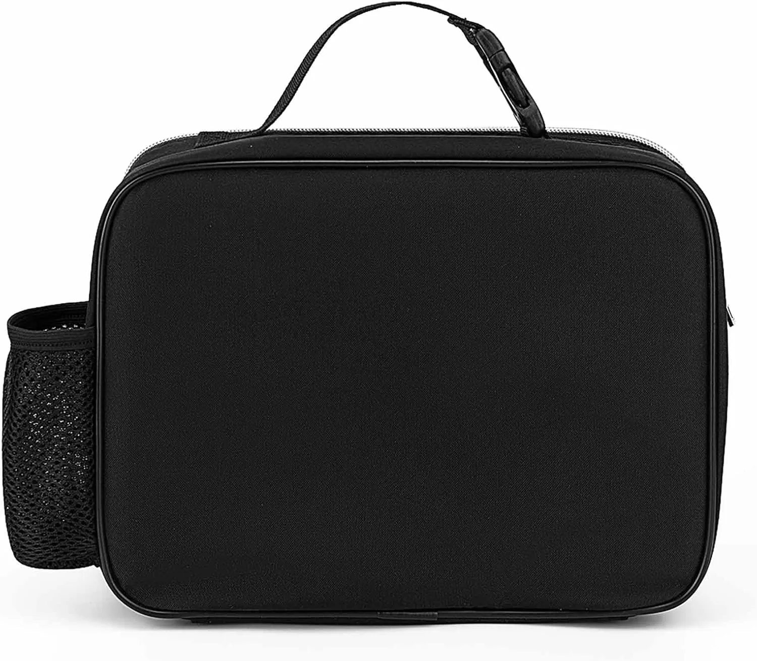 Donnapink Polyester Lunch Meal Bag with Buckled Handle, Lunchbox Bag Thermal Insulated Cooler Leakproof Picnic 10.6x3.5x8.3 in Print Rainbow Multi-Colored Glitter Glare Pattern