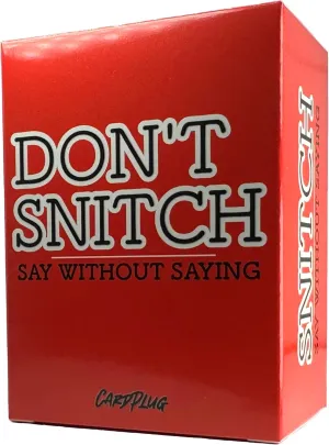 Don't Snitch: Urban-Themed Word Challenge for Families, Guess The Target Word and Test Your Skills, Ideal for Parties, Gatherings, and Group Fun for Adults and Kids