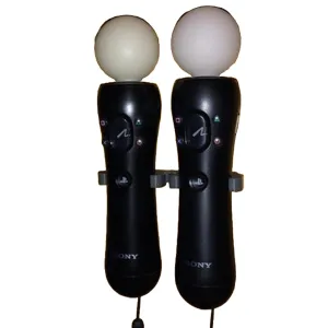 Dual Move Controllers Wall Hanger Stand for Sony PlayStation VR/PSVR1/Sony PlayStation 4/PS4, Twin Gamepad Holder Mount Console Display Organizer (White)