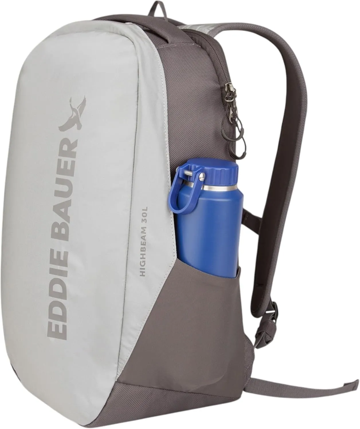 Eddie Bauer High Beam Backpack | Travel | Daypack | Commuter | Laptop Sleeve | Reflective | Outdoor, Silver, 30L