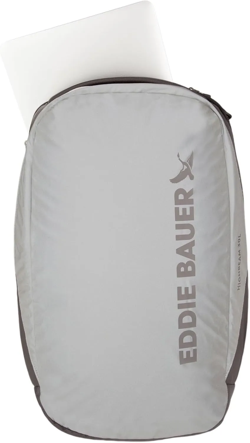 Eddie Bauer High Beam Backpack | Travel | Daypack | Commuter | Laptop Sleeve | Reflective | Outdoor, Silver, 30L