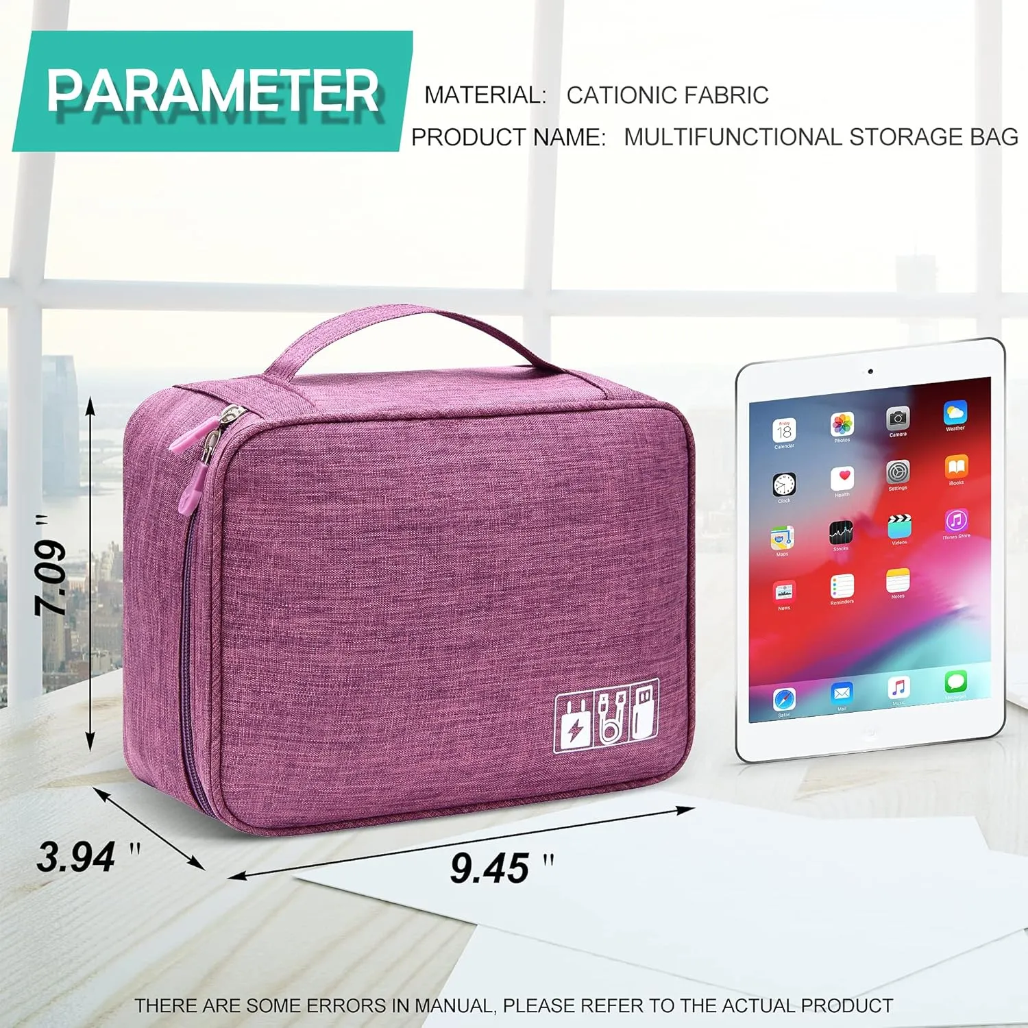 Electronics Organizer Travel Cable Organizer Bag Waterproof Portable Digital Storage Bag Electronic Accessories Case Cable Charger Organizer Case