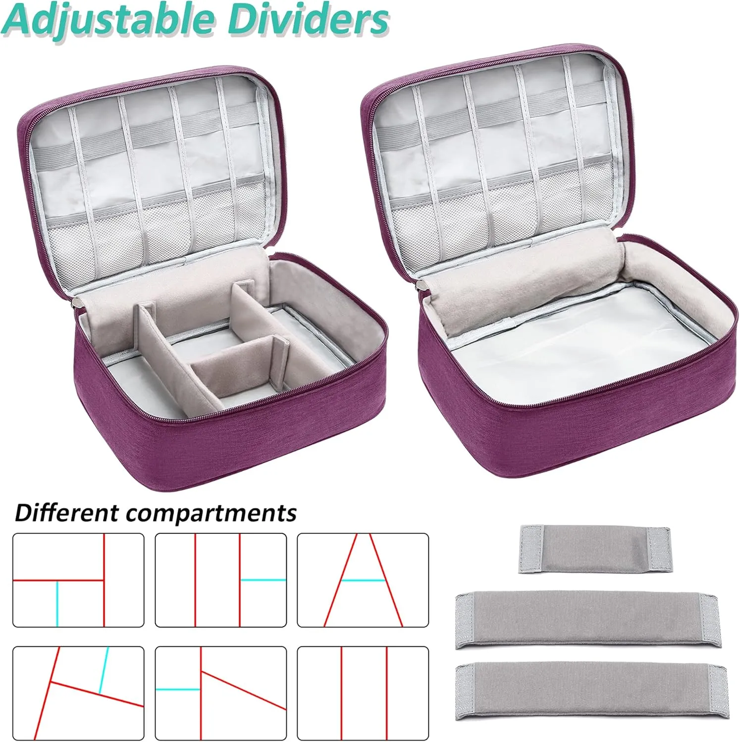 Electronics Organizer Travel Cable Organizer Bag Waterproof Portable Digital Storage Bag Electronic Accessories Case Cable Charger Organizer Case