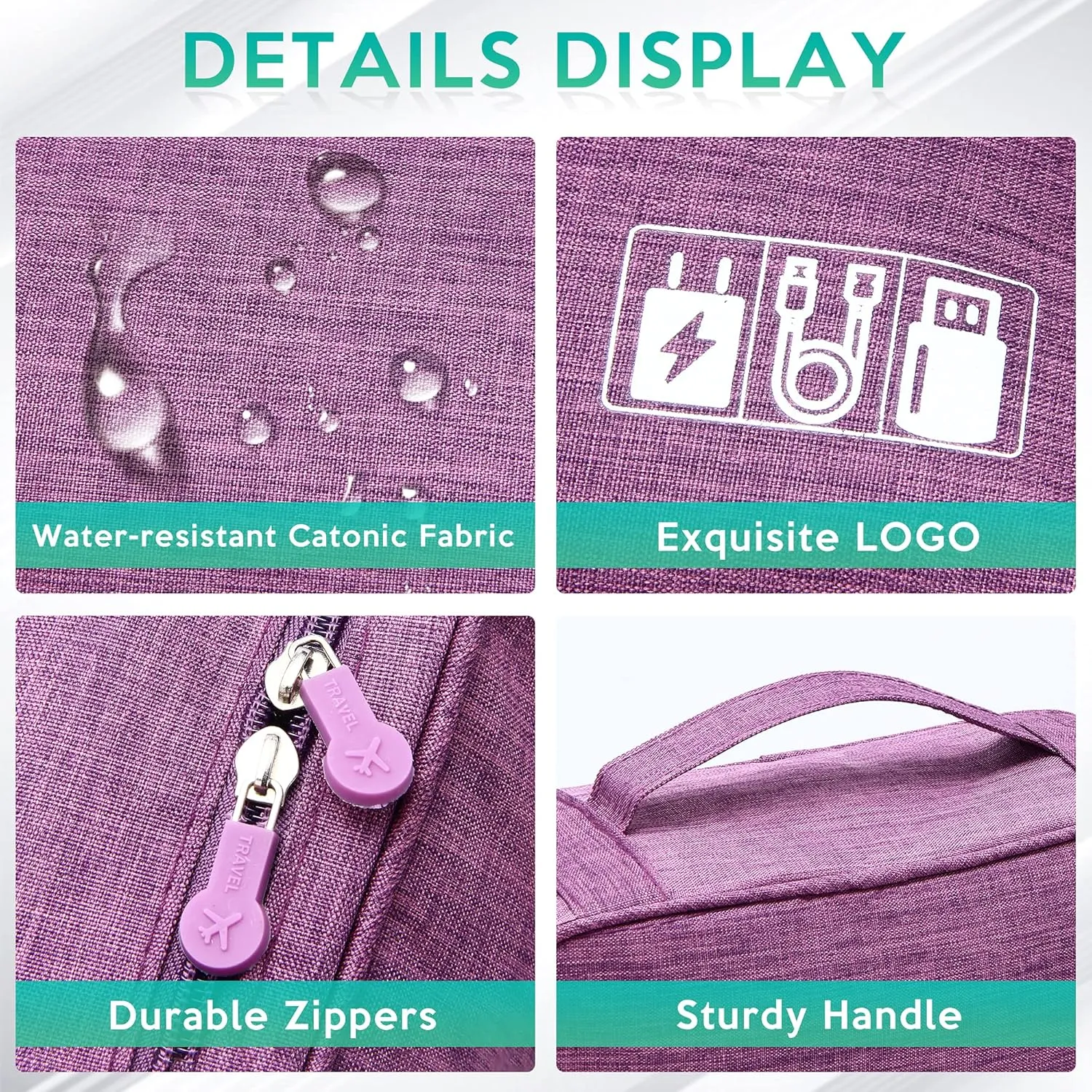 Electronics Organizer Travel Cable Organizer Bag Waterproof Portable Digital Storage Bag Electronic Accessories Case Cable Charger Organizer Case