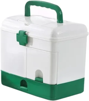 Emergency Medicine Storage Box Multi-Layer First Aid Kit Case Handle for Home and Outdoor Use Kit Organizer Design and Capacity