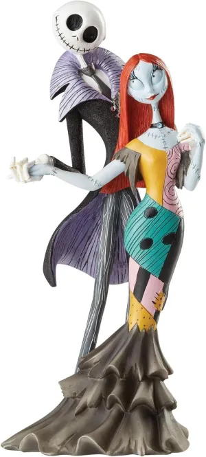 Enesco Disney Showcase Couture de Force Nightmare Before Christmas Jack and Sally Deluxe Figurine, 8.74 Inch, Multicolor