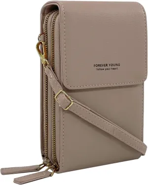 Esimileeya Small Compact Cell Phone Crossbody Bags for Women Trendy Purses Touchscreen Shoulder Bag with Credit Card Slots