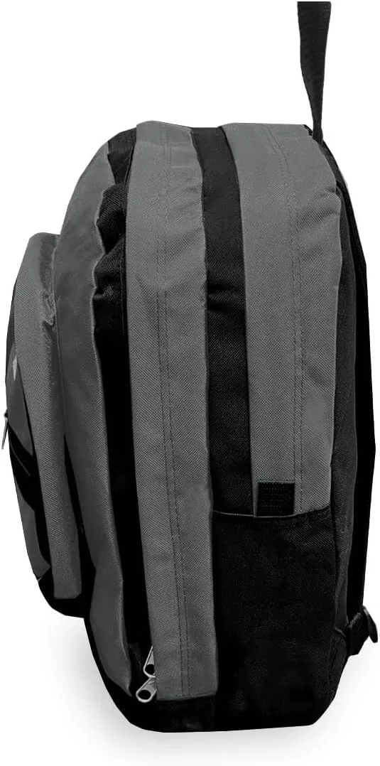Everest 5045 Double Main Compartment Backpack, Dark Gray, One Size