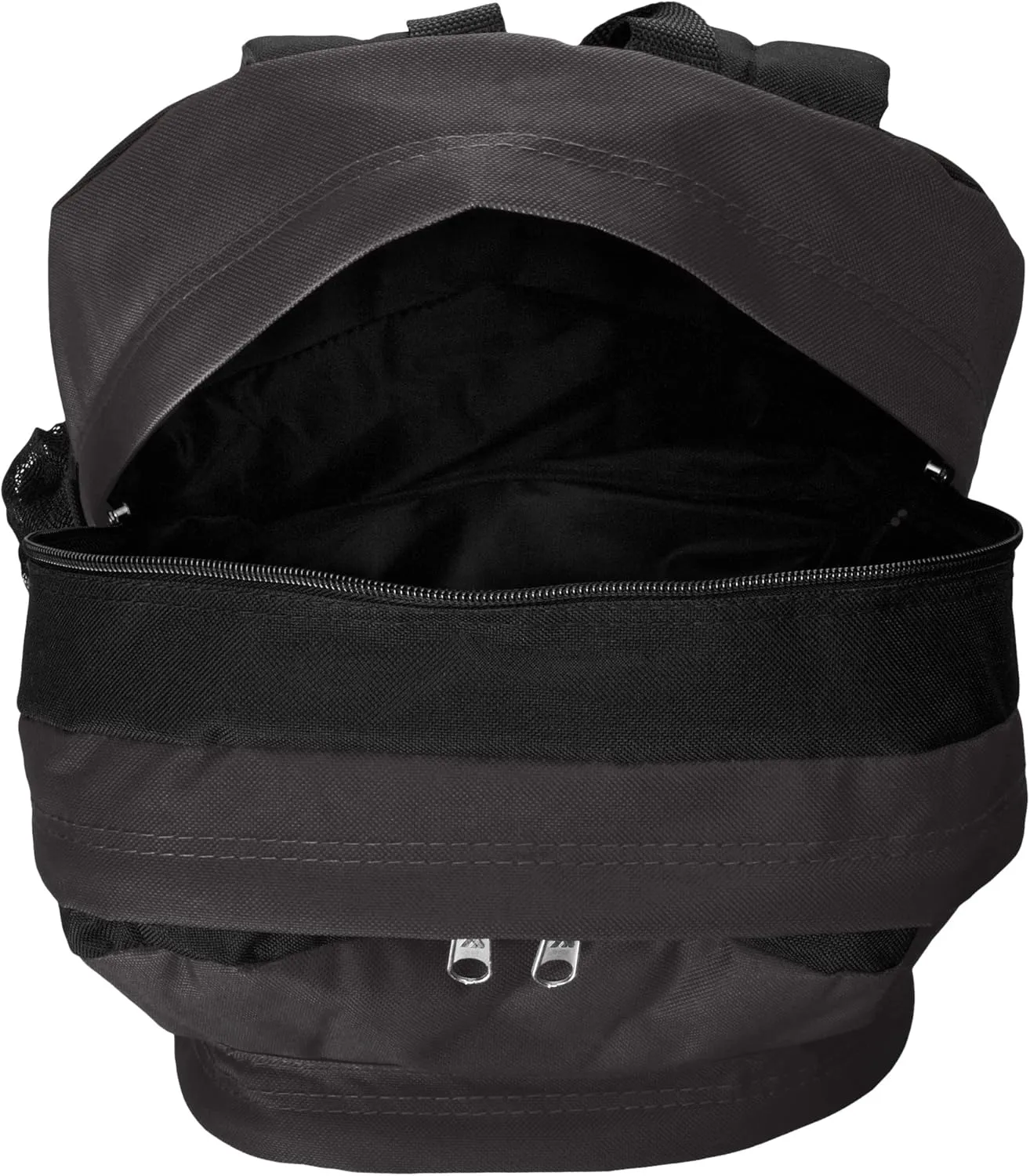 Everest Double Main Compartment Backpack, Black, One Size