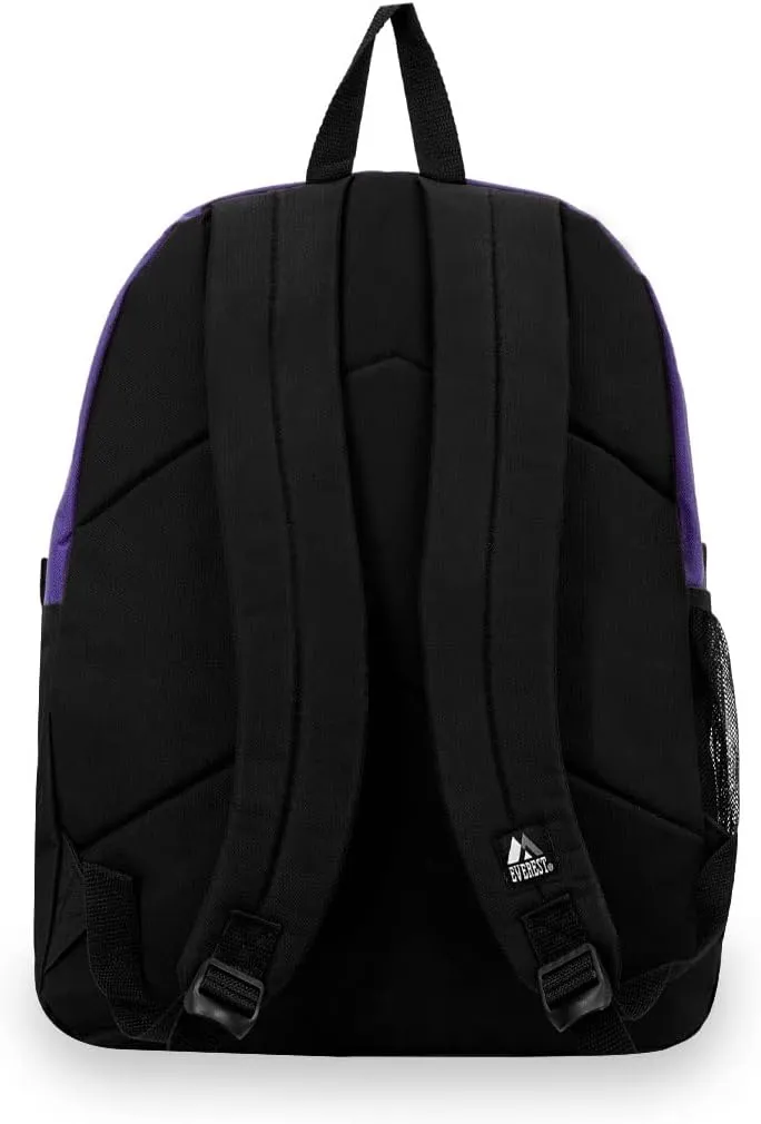 Everest Double Main Compartment Backpack, Dark Purple, One Size