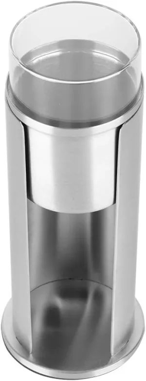 EVGATSAUTO Cosmetic Cotton Pad Holder, Makeup Rounds Organizer with Stainless Steel, Acrylic, Display Rack Wall Mounted Organizer Container for Bathroom, Great Flexibility, Wide
