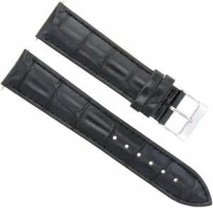 Ewatchparts 18mm Italian Leather Watch Band Strap Compatible With Oris Watch 18/16mm Black