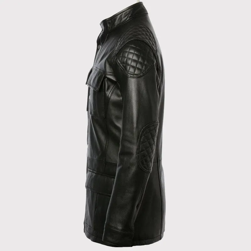 Exclusive Men’s Black Leather Coat