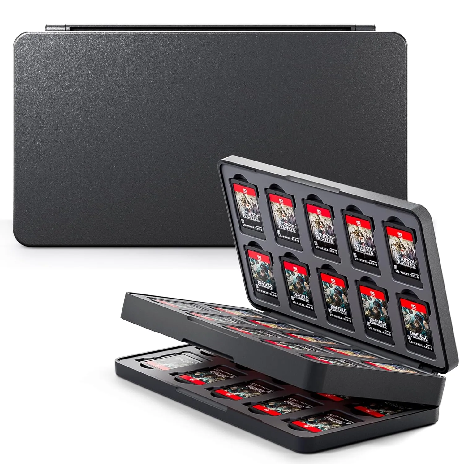 FANPL Game Case Holder for Nintendo Switch 2 (2025), 40 Game Card and 40 Micro SD Card Slots Portable Storage Case for Switch 2, Cartridge Box with Hard Shell & Soft Liner