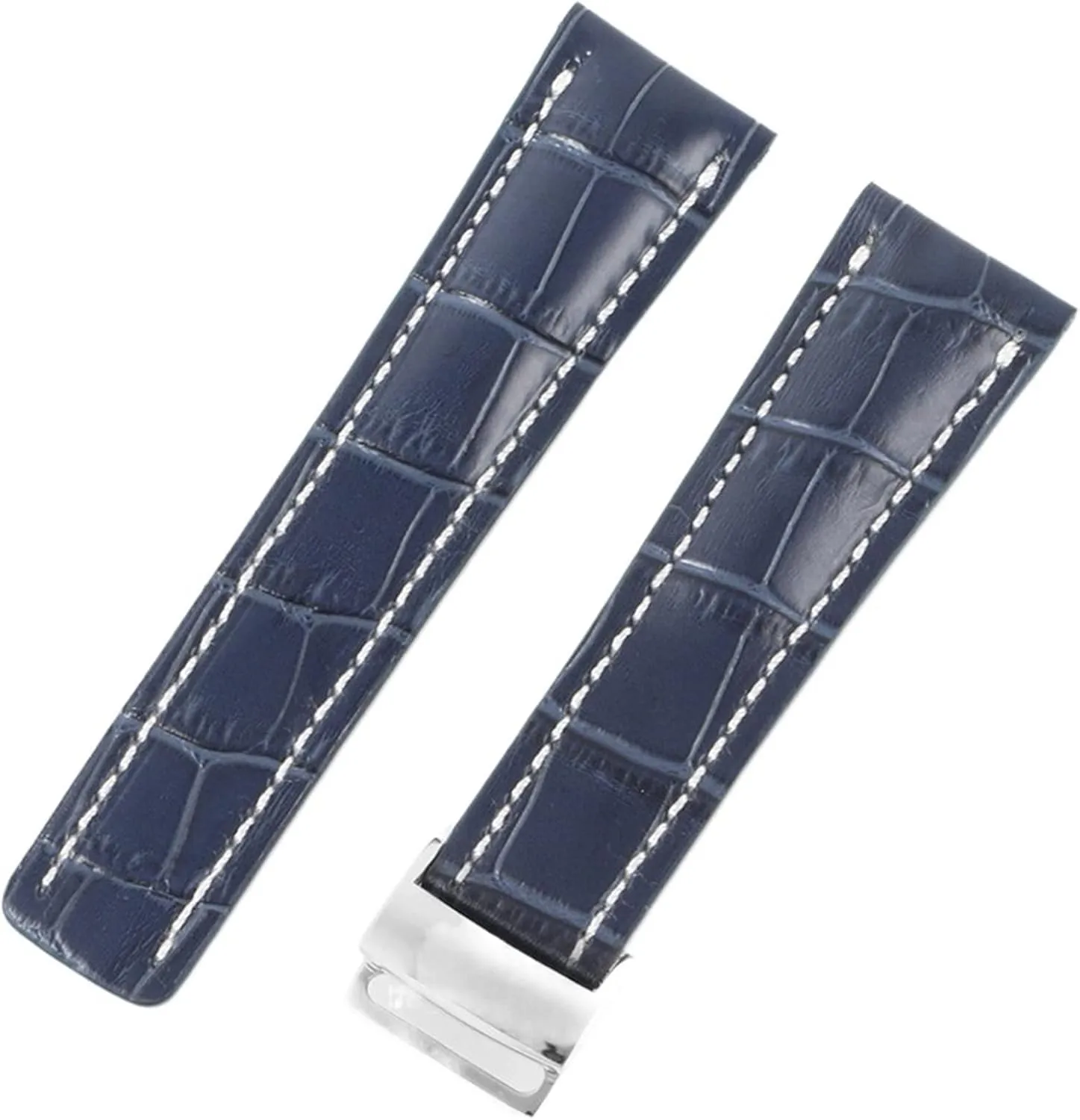 Fashion Genuine Leather Watch Band For Breitling Folding Buckle Strap Luxury Wrist Bracelet Replacement Watch Accessories Parts