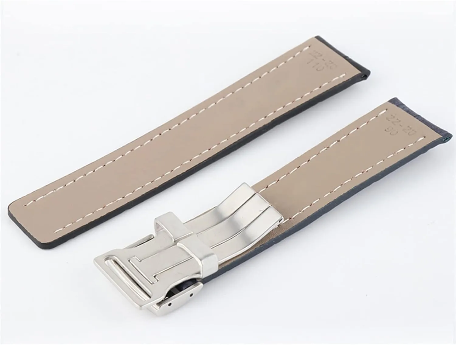 Fashion Genuine Leather Watch Band For Breitling Folding Buckle Strap Luxury Wrist Bracelet Replacement Watch Accessories Parts