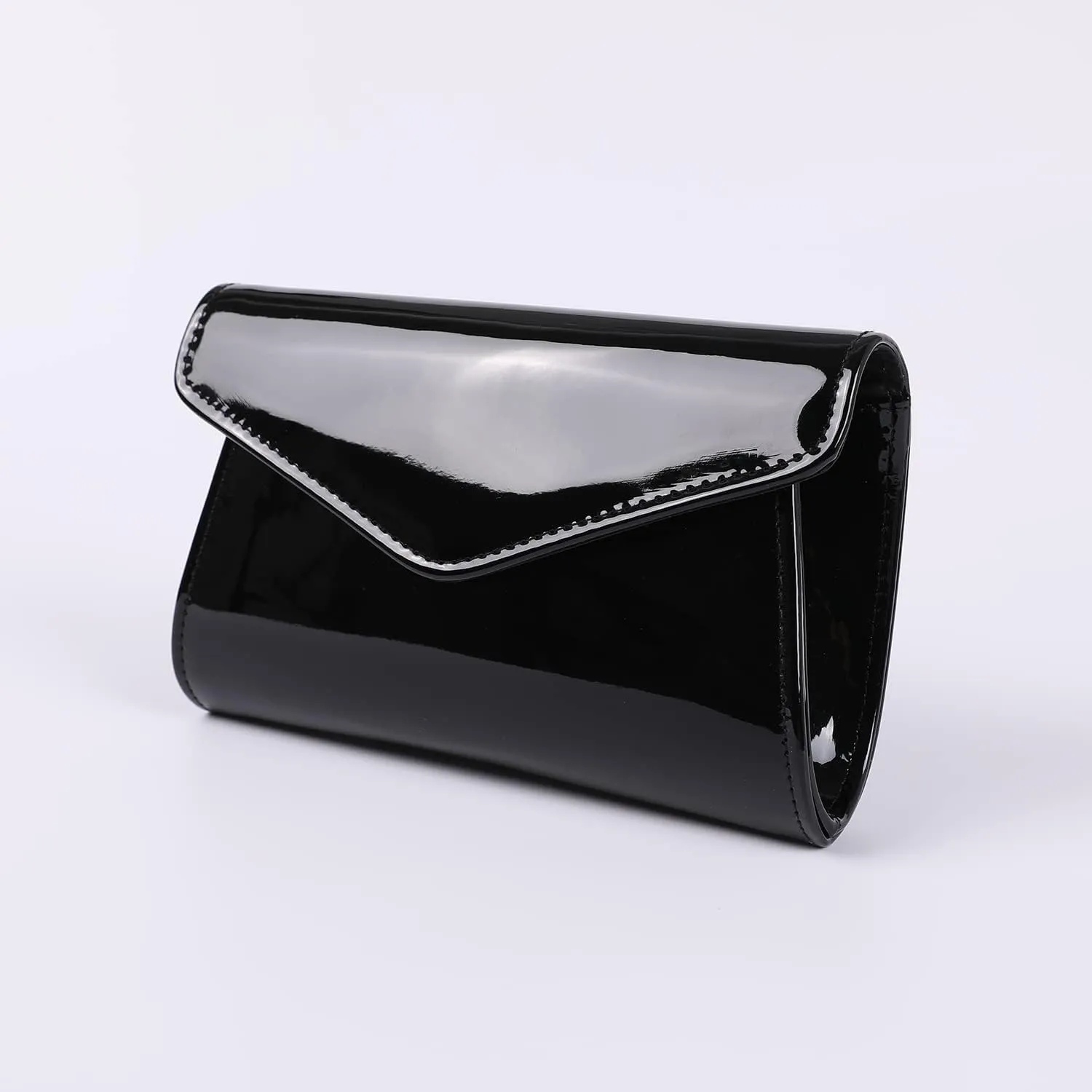 Fashion Glossy Envelope Faux Patent Leather Clutch Evening Bags for Women Wedding Formal Prom Handbag