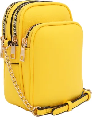 FashionPuzzle Multi Pocket PU Leather Casual Medium Crossbody Bag with Adjustable Strap