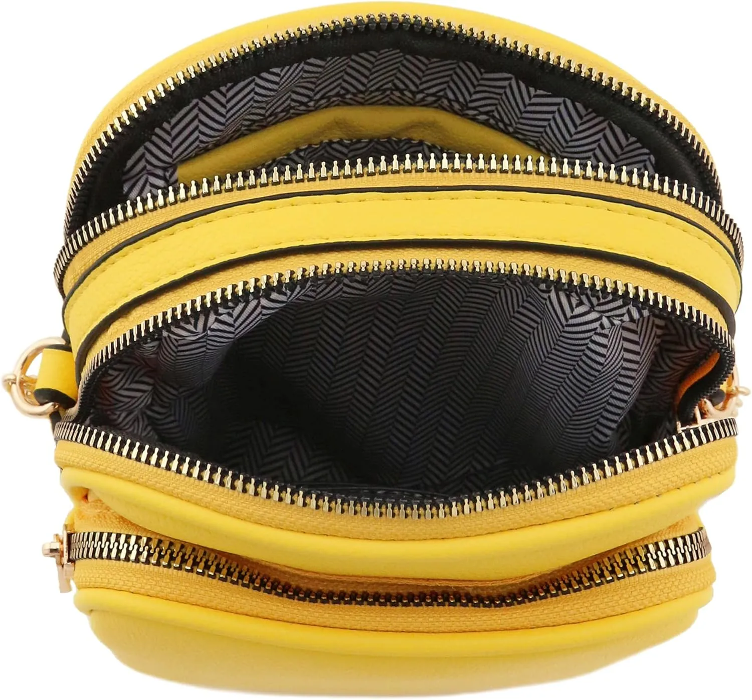 FashionPuzzle Multi Pocket PU Leather Casual Medium Crossbody Bag with Adjustable Strap