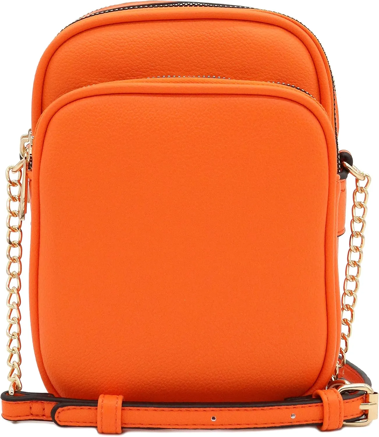 FashionPuzzle Multi Pocket PU Leather Casual Medium Crossbody Bag with Adjustable Strap
