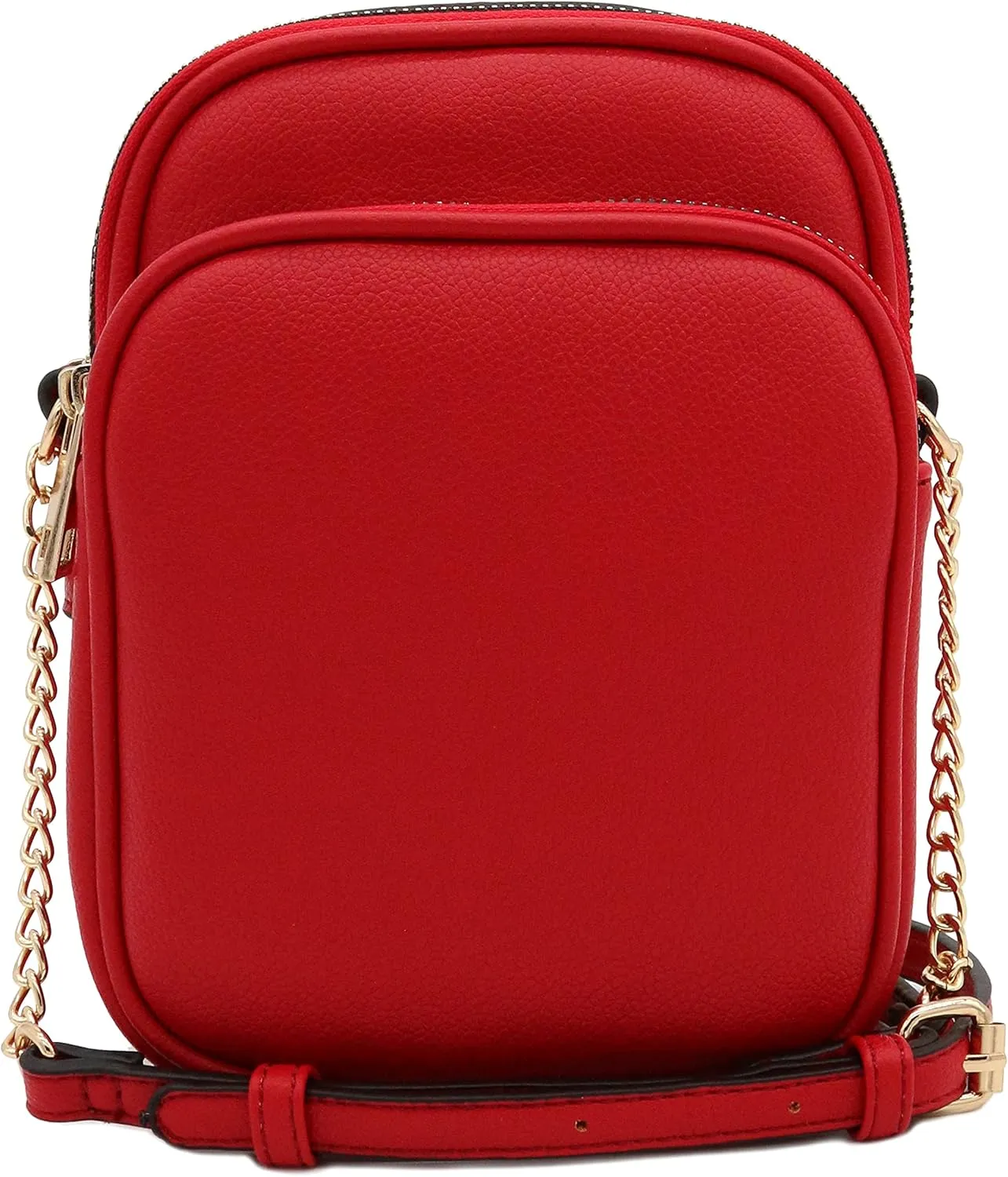 FashionPuzzle Multi Pocket PU Leather Casual Medium Crossbody Bag with Adjustable Strap
