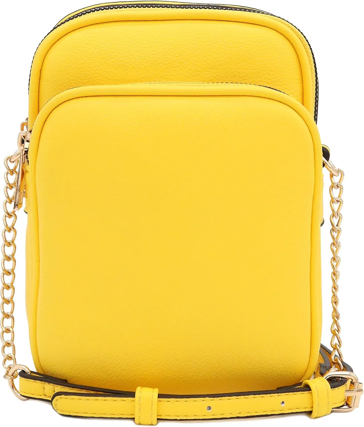 FashionPuzzle Multi Pocket PU Leather Casual Medium Crossbody Bag with Adjustable Strap