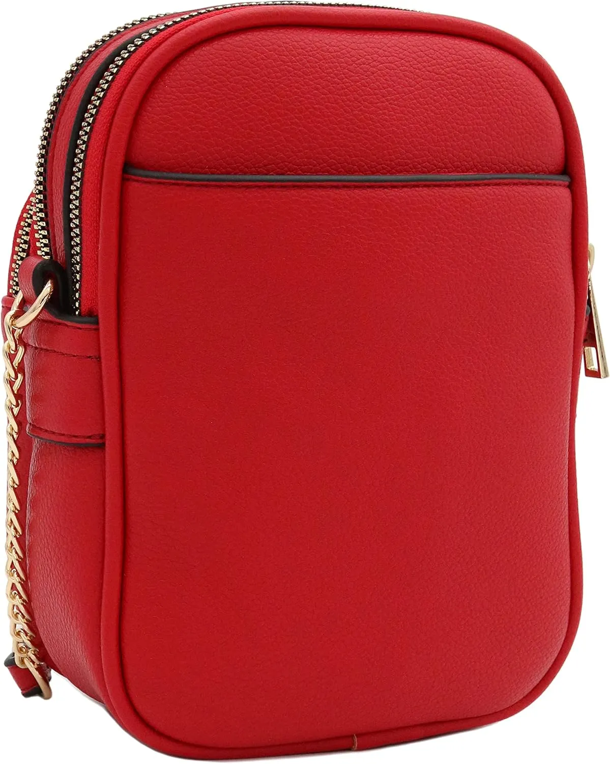 FashionPuzzle Multi Pocket PU Leather Casual Medium Crossbody Bag with Adjustable Strap