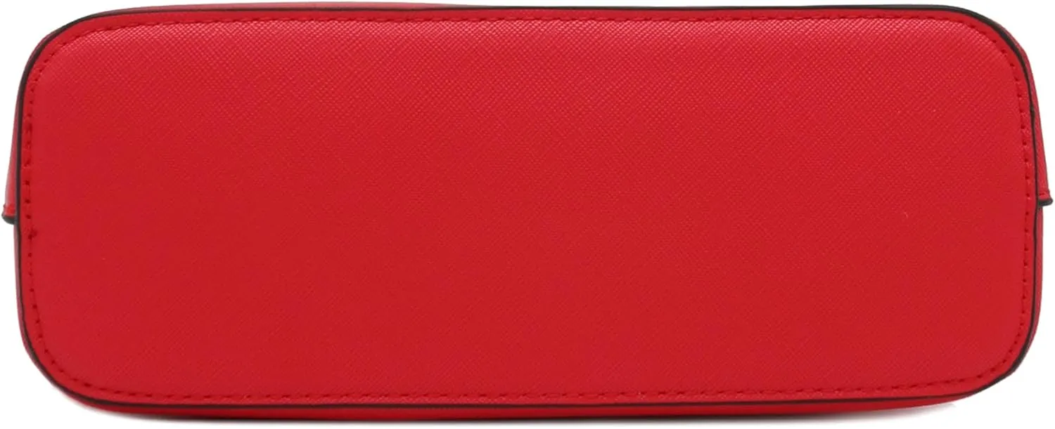 FashionPuzzle Saffiano Small Dome Crossbody bag with Chain Strap