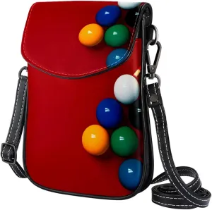 Faux Leather Crossbody Bag for Women, Messenger Bag, Shoulder Bag, Sport Billiard