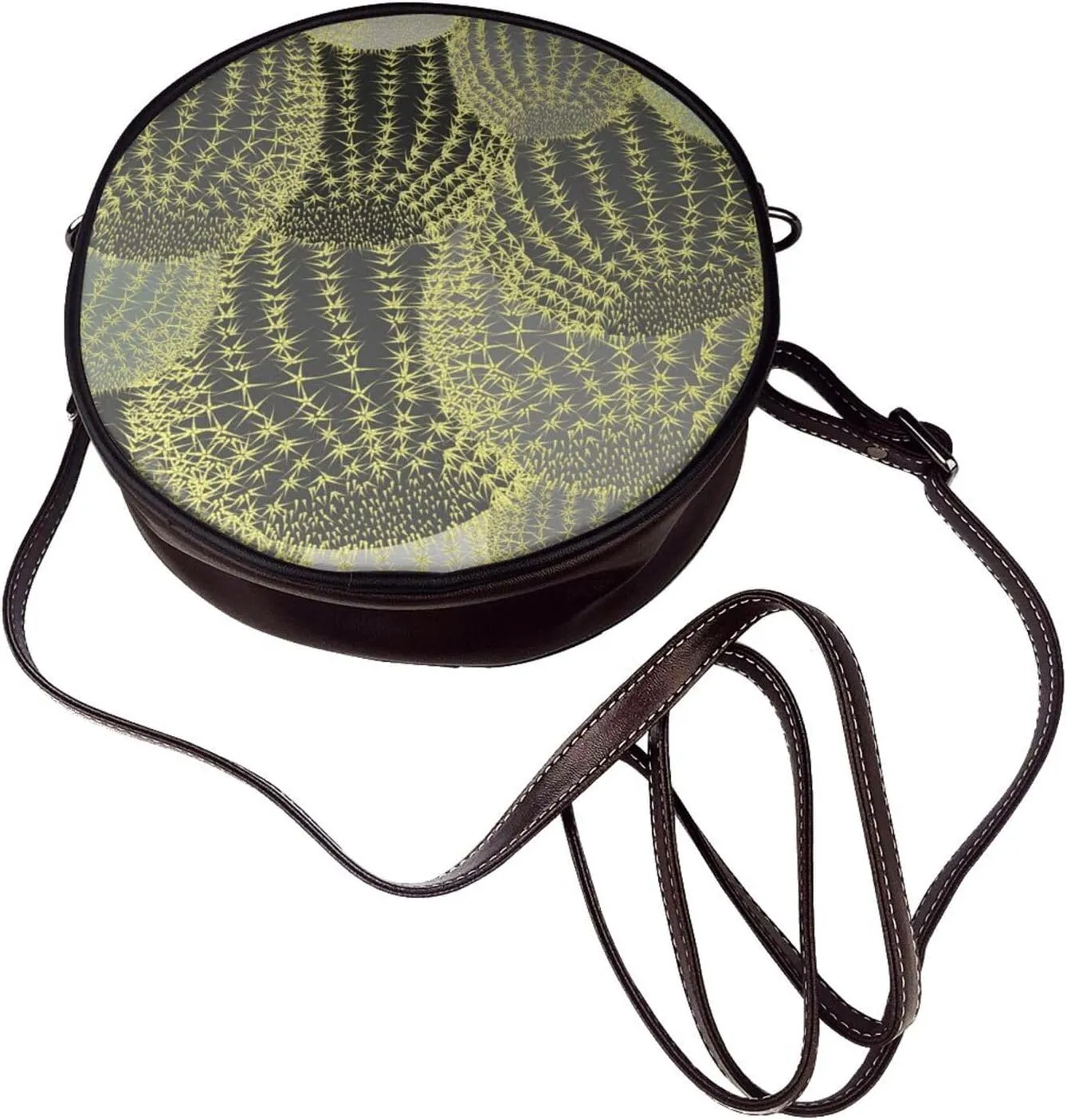 Faux Leather Shoulder Bag for Women, Round Shoulder Purse and Clutch Tote Bag with Shoulder Strap