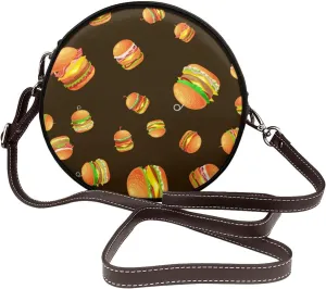 Faux Leather Shoulder Bag for Women, Round Shoulder Purse and Clutch Tote Bag with Shoulder Strap
