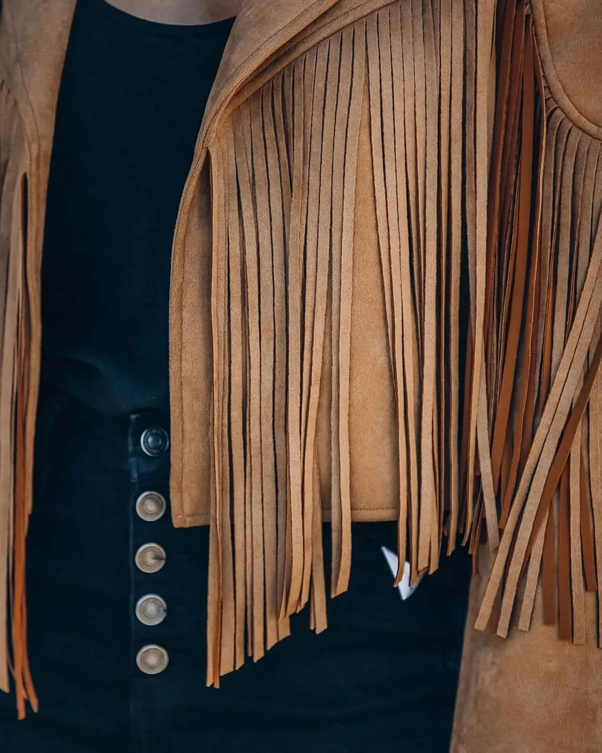Faux Suede Leather Jackets For Women Trendy Fall Western Fringe Cropped Jacket 2025 Tassel Motorcycle Crop Coats