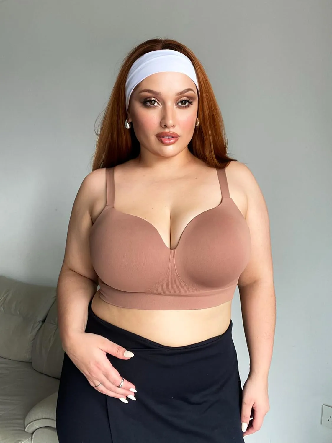 FeelinGirl Wireless Supportive Bra for Women, Seamless Comfort Bralettes No Underwire Full Coverage Everyday Bras