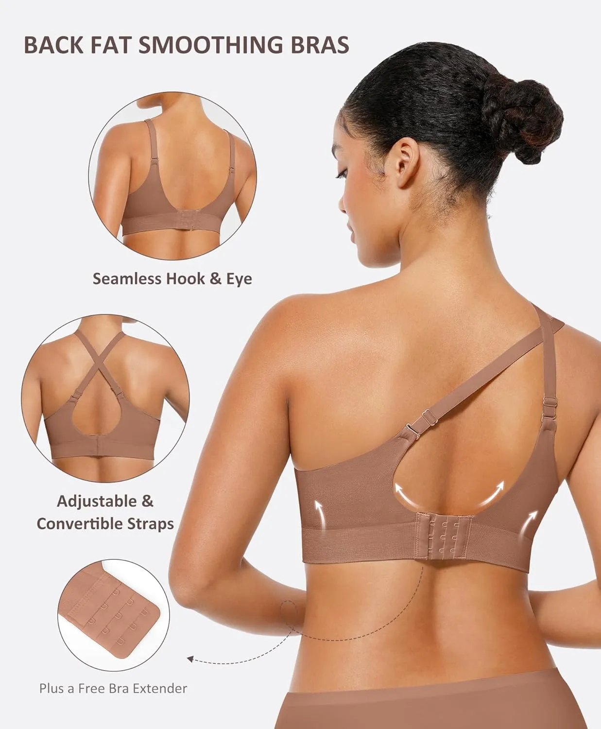 FeelinGirl Wireless Supportive Bra for Women, Seamless Comfort Bralettes No Underwire Full Coverage Everyday Bras
