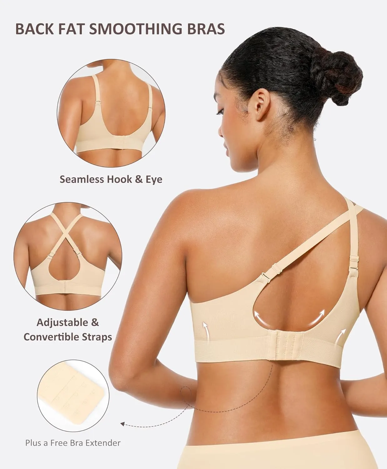 FeelinGirl Wireless Supportive Bra for Women, Seamless Comfort Bralettes No Underwire Full Coverage Everyday Bras
