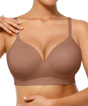 FeelinGirl Wireless Supportive Bra for Women, Seamless Comfort Bralettes No Underwire Full Coverage Everyday Bras