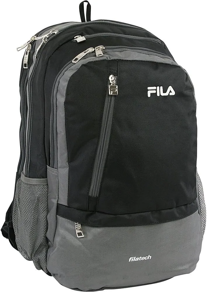 FILA Duel Tablet and Laptop Backpack, Black