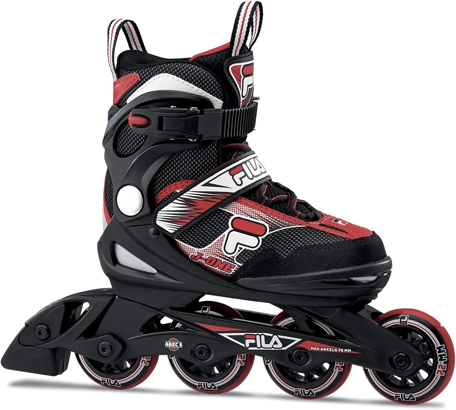 FILA J-One Adjustable Kids Inline Skates - Secure Fit for Growing Feet - Ideal for Boys and Girls - for Outdoor & Indoor Rinks