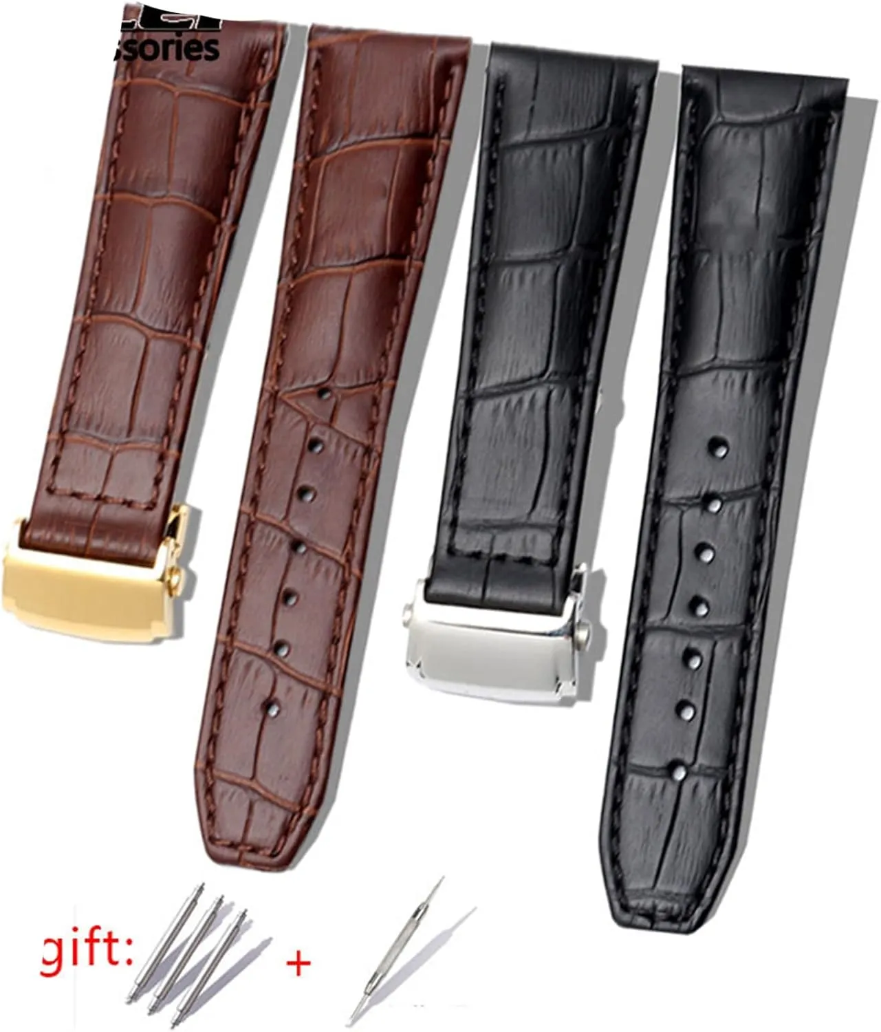 First Layer Calfskin Strap For MAURICE LACROIX Eliros Watchband Cow Genuine Leather Leather Bands 20mm 22mm With Folding Buckle