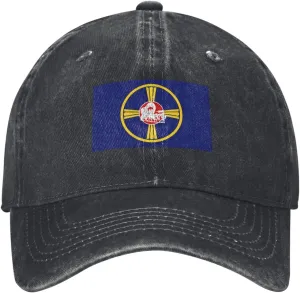 Flag of Omaha, Nebraska Baseball Cap for Men Women Adjustable Vintage Washed Cotton Dad Hat