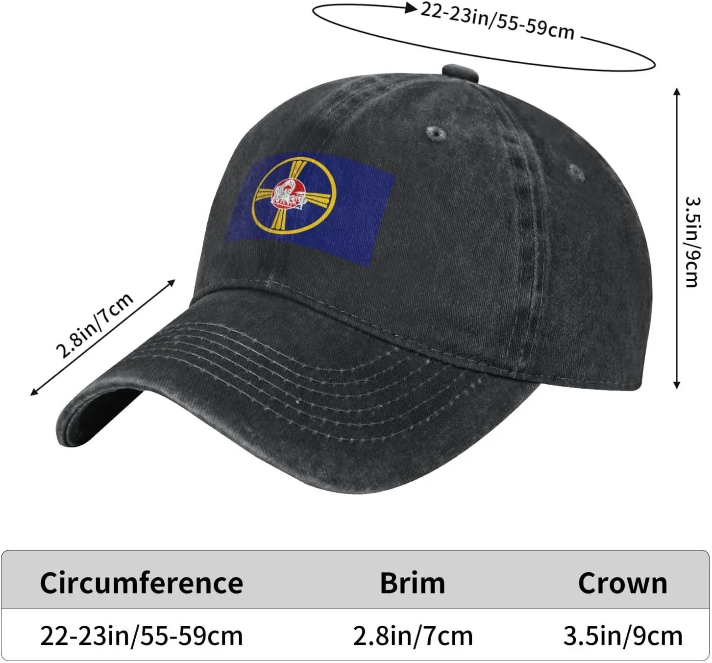 Flag of Omaha, Nebraska Baseball Cap for Men Women Adjustable Vintage Washed Cotton Dad Hat