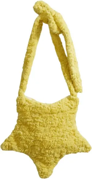 Floerns Women's Faux Fur Cute Star Shoulder Bag Fuzzy Purse Crossbody Bag