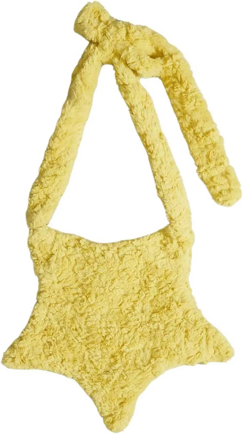 Floerns Women's Faux Fur Cute Star Shoulder Bag Fuzzy Purse Crossbody Bag