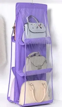 For Wardrobe Closet Transparent Storage Bag Hanging Handbag Organizer Door Wall Clear Sundry Shoe Bag with Hanger Pouch